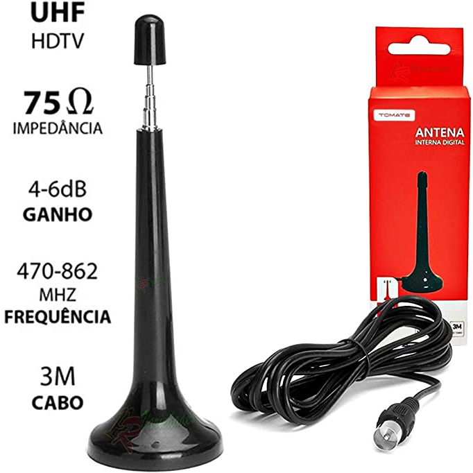 Antena interna Digital MTV-3015 Hdtv/uhf Interna e Externa