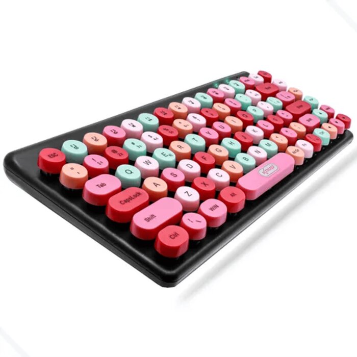 Teclado e Mouse sem Fio Colorido Knup KP-TE112