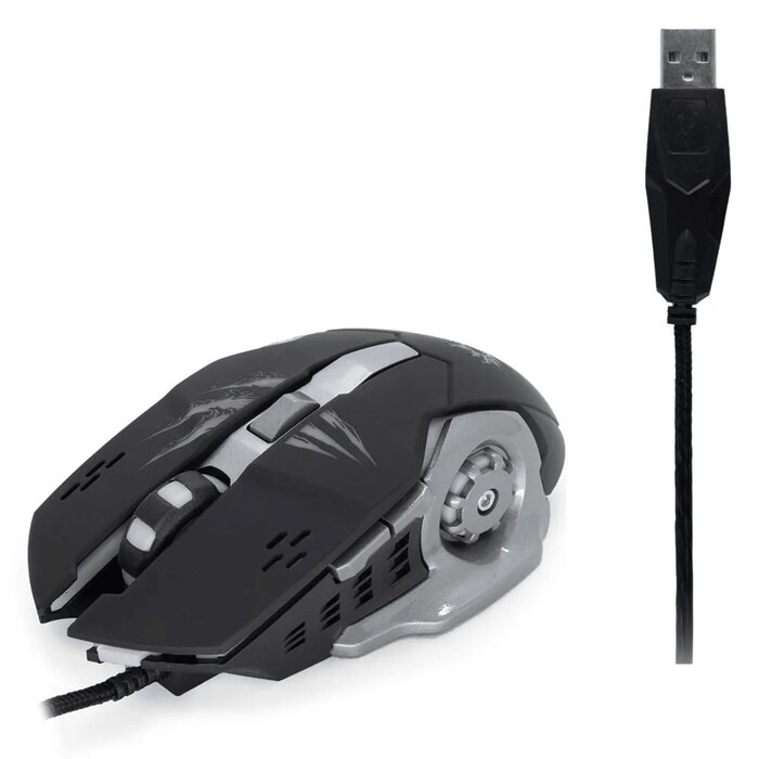 Mouse Gamer Com Led Que Troca De Cor X-8 Verde